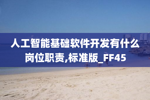 人工智能基础软件开发有什么岗位职责,标准版_FF45