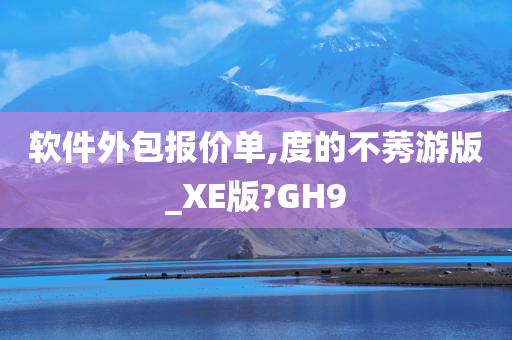 软件外包报价单,度的不莠游版_XE版?GH9