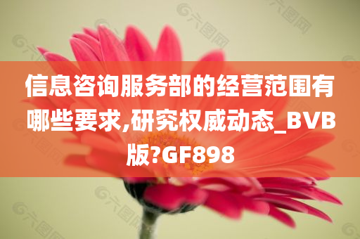 信息咨询服务部的经营范围有哪些要求,研究权威动态_BVB版?GF898