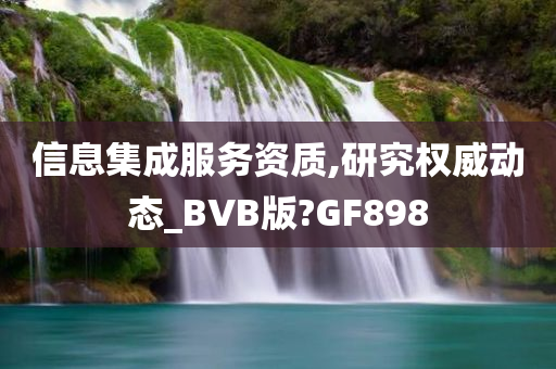 信息集成服务资质,研究权威动态_BVB版?GF898