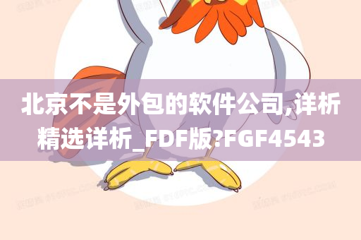 北京不是外包的软件公司,详析精选详析_FDF版?FGF4543