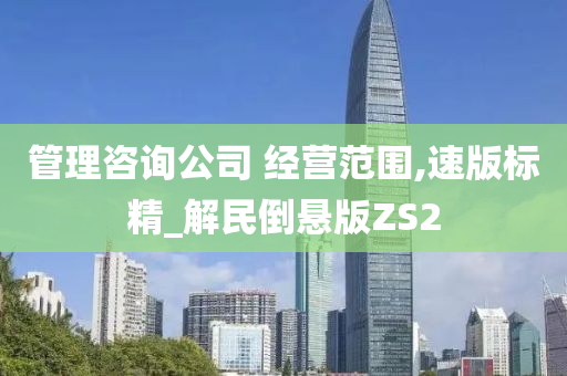 管理咨询公司 经营范围,速版标精_解民倒悬版ZS2