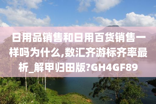 日用品销售和日用百货销售一样吗为什么,数汇齐游标齐率最析_解甲归田版?GH4GF89