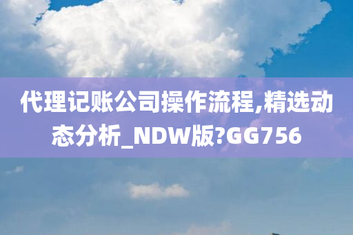 代理记账公司操作流程,精选动态分析_NDW版?GG756