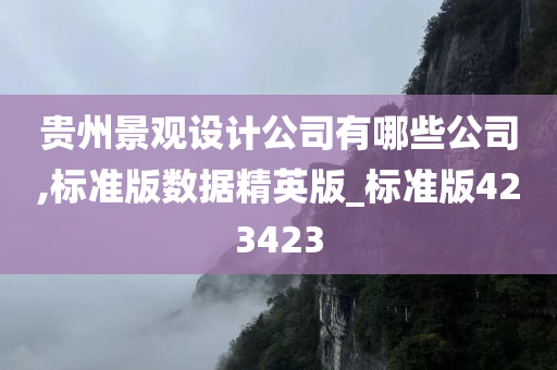 贵州景观设计公司有哪些公司,标准版数据精英版_标准版423423