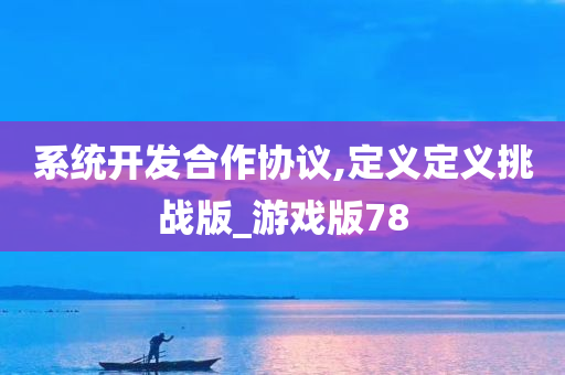 系统开发合作协议,定义定义挑战版_游戏版78