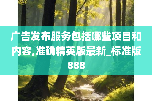 广告发布服务包括哪些项目和内容,准确精英版最新_标准版888