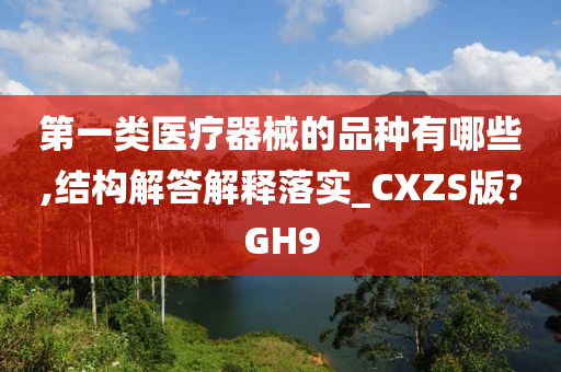 第一类医疗器械的品种有哪些,结构解答解释落实_CXZS版?GH9