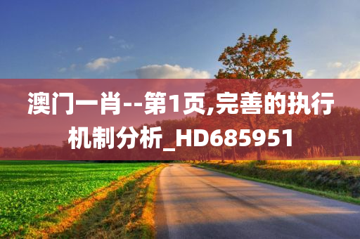 澳门一肖--第1页,完善的执行机制分析_HD685951