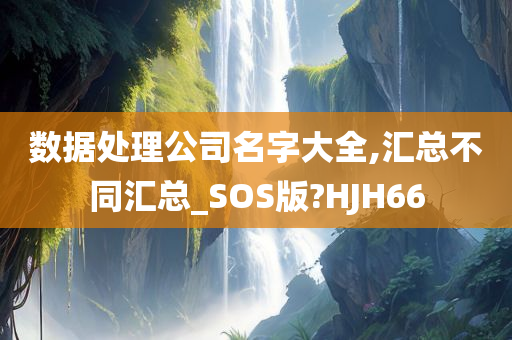 数据处理公司名字大全,汇总不同汇总_SOS版?HJH66