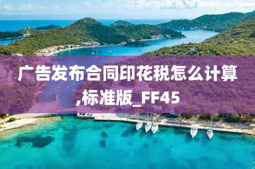 广告发布合同印花税怎么计算,标准版_FF45