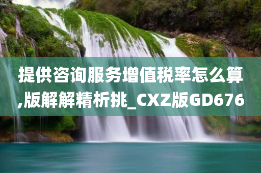 提供咨询服务增值税率怎么算,版解解精析挑_CXZ版GD676