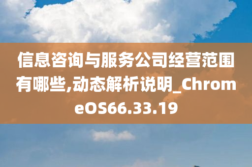 信息咨询与服务公司经营范围有哪些,动态解析说明_ChromeOS66.33.19