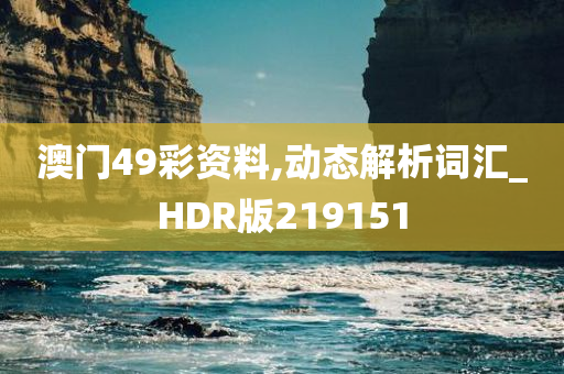 澳门49彩资料,动态解析词汇_HDR版219151