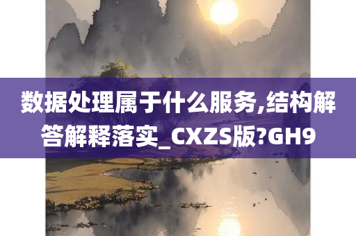 数据处理属于什么服务,结构解答解释落实_CXZS版?GH9