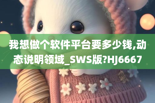 我想做个软件平台要多少钱,动态说明领域_SWS版?HJ6667