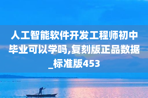 人工智能软件开发工程师初中毕业可以学吗,复刻版正品数据_标准版453