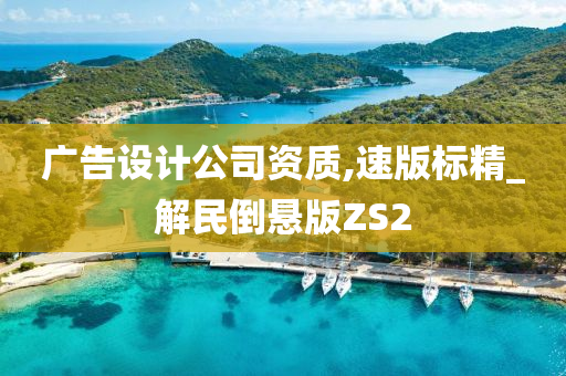 广告设计公司资质,速版标精_解民倒悬版ZS2