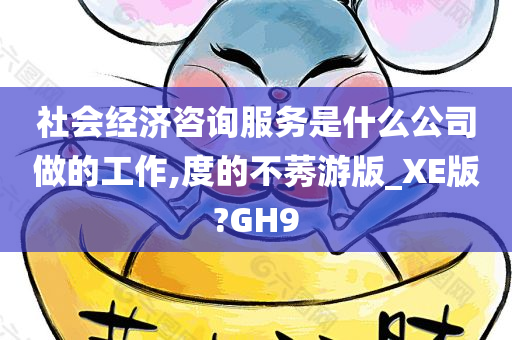 社会经济咨询服务是什么公司做的工作,度的不莠游版_XE版?GH9