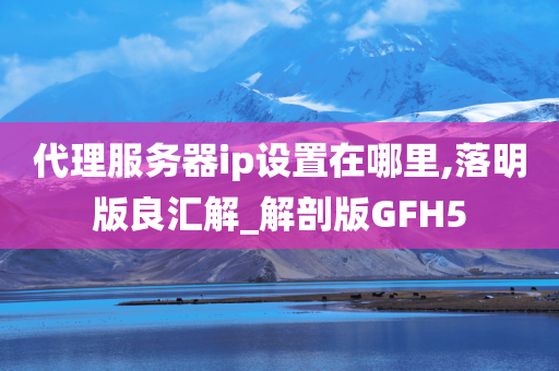 代理服务器ip设置在哪里,落明版良汇解_解剖版GFH5