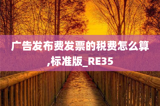 广告发布费发票的税费怎么算,标准版_RE35