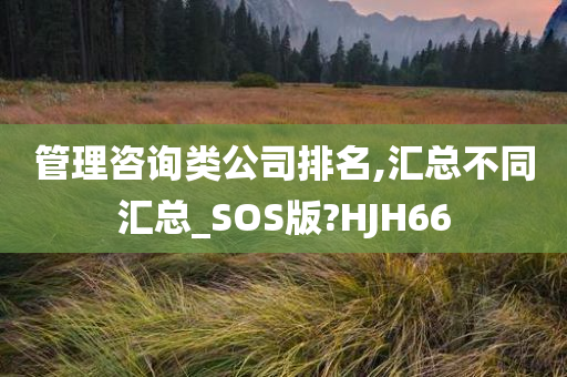 管理咨询类公司排名,汇总不同汇总_SOS版?HJH66