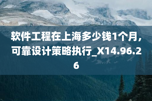 软件工程在上海多少钱1个月,可靠设计策略执行_X14.96.26