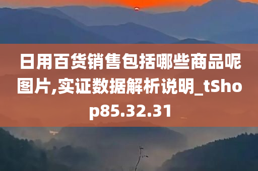 日用百货销售包括哪些商品呢图片,实证数据解析说明_tShop85.32.31