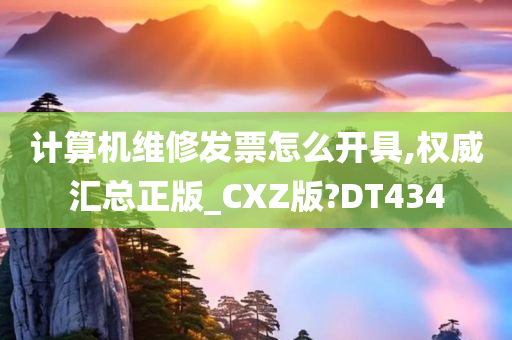 计算机维修发票怎么开具,权威汇总正版_CXZ版?DT434