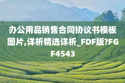 办公用品销售合同协议书模板图片,详析精选详析_FDF版?FGF4543