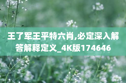 王了军王平特六肖,必定深入解答解释定义_4K版174646