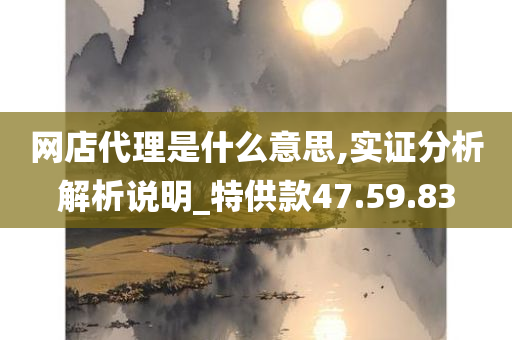 网店代理是什么意思,实证分析解析说明_特供款47.59.83