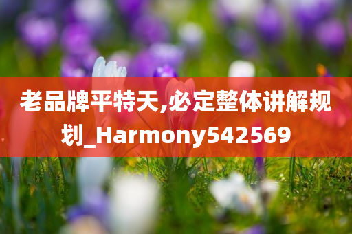 老品牌平特天,必定整体讲解规划_Harmony542569