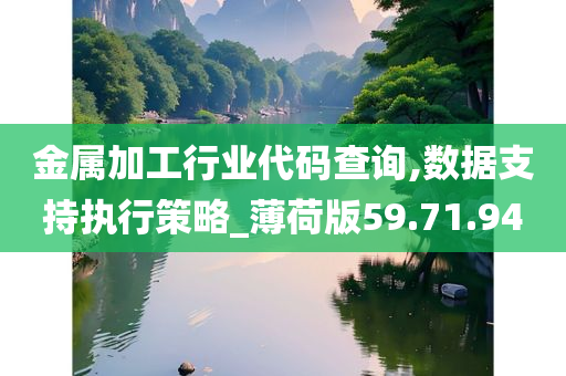 金属加工行业代码查询,数据支持执行策略_薄荷版59.71.94