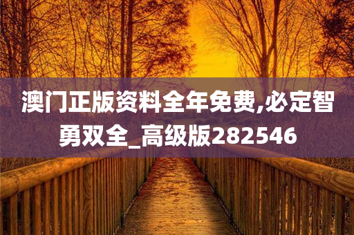 澳门正版资料全年免费,必定智勇双全_高级版282546