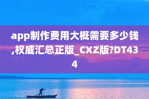 app制作费用大概需要多少钱,权威汇总正版_CXZ版?DT434