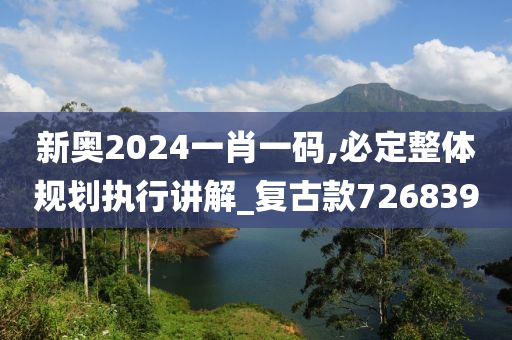 新奥2024一肖一码,必定整体规划执行讲解_复古款726839