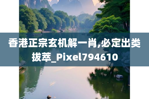 香港正宗玄机解一肖,必定出类拔萃_Pixel794610