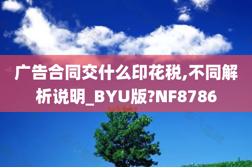 广告合同交什么印花税,不同解析说明_BYU版?NF8786