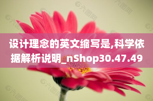 设计理念的英文缩写是,科学依据解析说明_nShop30.47.49