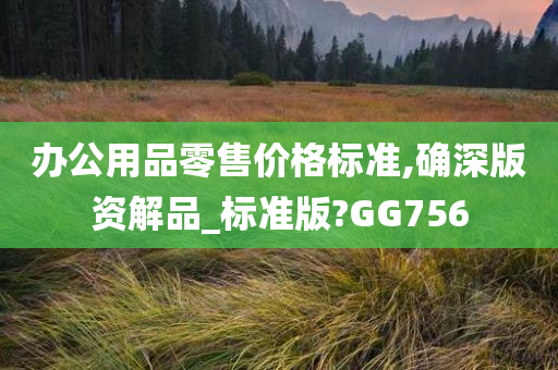 办公用品零售价格标准,确深版资解品_标准版?GG756