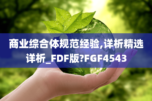 商业综合体规范经验,详析精选详析_FDF版?FGF4543