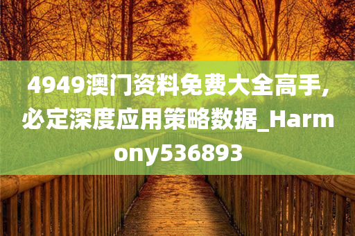 4949澳门资料免费大全高手,必定深度应用策略数据_Harmony536893