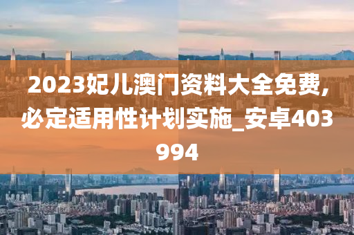 2023妃儿澳门资料大全免费,必定适用性计划实施_安卓403994