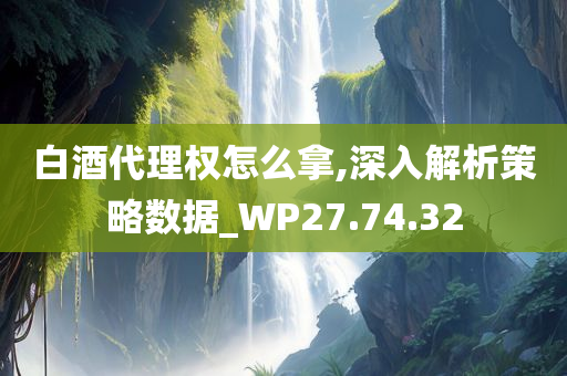 白酒代理权怎么拿,深入解析策略数据_WP27.74.32