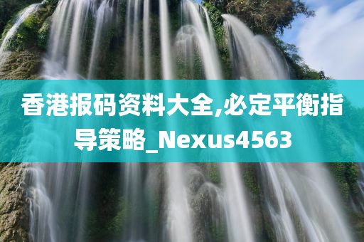 香港报码资料大全,必定平衡指导策略_Nexus4563