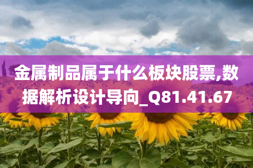 金属制品属于什么板块股票,数据解析设计导向_Q81.41.67