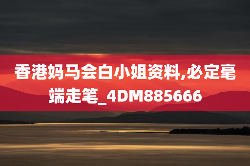 香港妈马会白小姐资料,必定毫端走笔_4DM885666