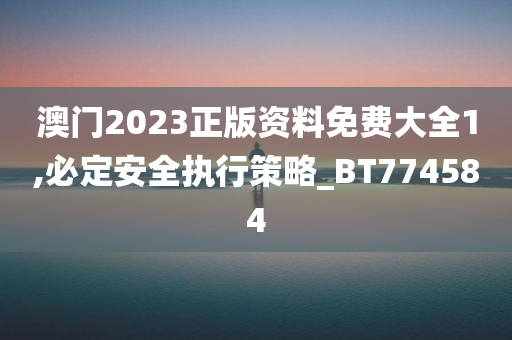 澳门2023正版资料免费大全1,必定安全执行策略_BT774584