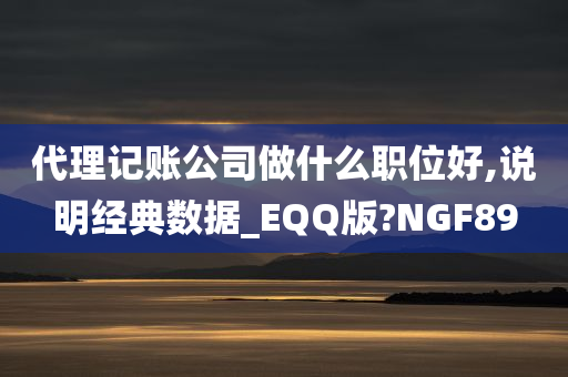 代理记账公司做什么职位好,说明经典数据_EQQ版?NGF89